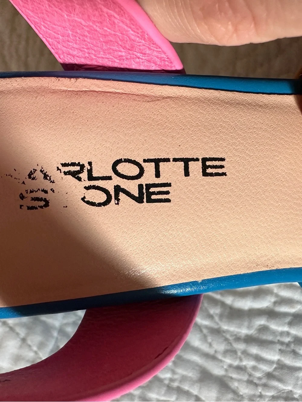 NWOB Charlotte Stone Rainbow Strap Colorblock Platform Sandals - Picture 6 of 6